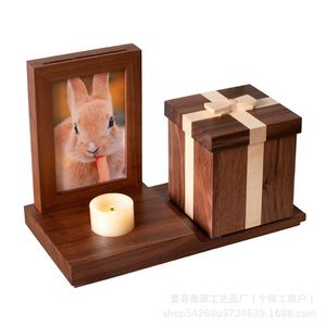 Pet Keepsake Photo Frame Solid Wood Rectangle Engraving Durable Pet <b>Memorial</b> <b>Gift</b> - Product Image 5