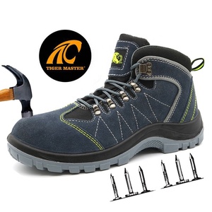 Chaussures <span class=keywords><strong>de</strong></span> sécurité Tiger Master antidérapantes, résistantes à l'huile, en daim bleu, avec embout en acier, anti-perforation, légères, <span class=keywords><strong>pas</strong></span> chères, pour hommes, pour le travail - Product Image 1