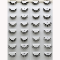 100% vrai vison naturel élégant quotidien 12mm faux cils à la main pleine bande cils bandes de cils 1 paire