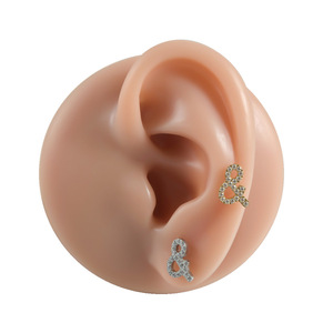 <span class=keywords><strong>Piercing</strong></span> de <span class=keywords><strong>Labio</strong></span> y Oreja de Aleación de Titanio F136 con Diseño de Corona <span class=keywords><strong>en</strong></span> Forma de Ojo de Caballo, Cruz y Diente de Serpiente, con Rosca Interna - Product Image 6