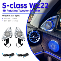 Kit Retrofit Speaker Treble Lampu Ambient Tweeter Putar 4D untuk Audio Mobil Mercedes S-class W222 2014-2020 Plug and Play