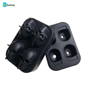 4-Hole scheletro in Silicone vassoio di ghiaccio eco-friendly fai da te ghiaccioli stampo per casa e ristorante uso sferico strumento di congelamento per gelato - Product Image 2