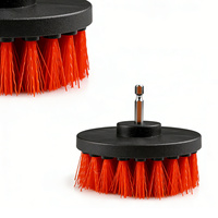 Brosse plate à poils en nylon ondulés DB010F, rigide moyenne, avec tige hexagonale de 1/4 po, pour nettoyeur électrique, brosse de nettoyage multi-usages pour roues de voiture
