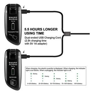 Swiff/système <span class=keywords><strong>sans</strong></span> <span class=keywords><strong>fil</strong></span> de basse transmetteur et récepteur UHF technologie numérique <span class=keywords><strong>ampli</strong></span> de <span class=keywords><strong>guitare</strong></span> - Product Image 4
