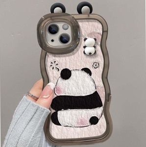 Prix de gros Panda oreille poupée support Invisible Silicone vague bord TPU housse de téléphone pour Xiaomi 14 13 12 11 pour Redmi K60 <span class=keywords><strong>K50</strong></span> - Product Image 1