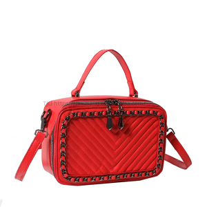 Retro Double Zipper Shoulder Messenger Bag for Women Custom Logo Small <b>Square</b> Handbag Fashionable Lady Style Tanjing - Product Image 1