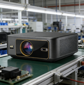 Proyector de TV Inteligente Android 12 para Cine en Casa 1080p 4K, Altavoz Integrado, Tiro Corto, 3D, Netflix, Resistente al Polvo, Educación, AUN U002 - Product Image 1