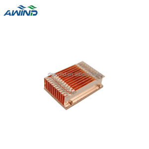 Profil bas personnalisé 25*25*5mm Cpu dissipateur de chaleur pur cuivre fermeture à glissière aileron 40mm 40x40x20 jeu de puces dissipateur thermique Mini <span class=keywords><strong>radiateur</strong></span> pour l'électronique - Product Image 2