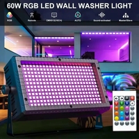 Luz de Pared Profesional de 288 LED con 55 Segmentos, Control de Píxeles RGB, DMX512 RDM, Efecto Matriz de Escenario, 60W, Barra de 8-10M, 4 Dígitos