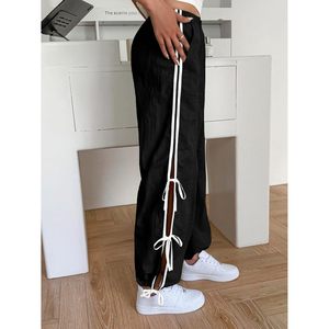 Pantalon de survêtement large pour femme, taille élastique, style Y2K, décontracté, avec poches - Product Image 3