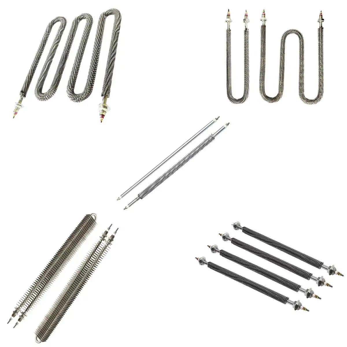 Factory customization industrial stainless steel W M I type oven heater tube resistance air finned strip heating elements