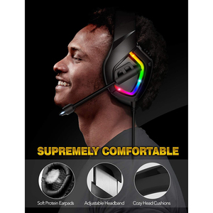 <span class=keywords><strong>ONIKUMA</strong></span>-auriculares <span class=keywords><strong>K1</strong></span>-<span class=keywords><strong>B</strong></span> para videojuegos, cascos RGB con reducción de ruido y micrófono K1B para PS4 - Product Image 5
