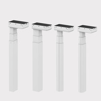 Colonnes de levage électriques 4 en 1, 12V 24V DC, à 3 étages télescopiques, pour pieds de table réglables en hauteur