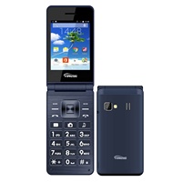 3g KaiOS sistemi özellik flip telefon 2.8 inç tuş takımı cep telefonu GPS, Facebook, WIFI