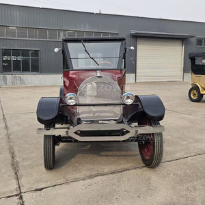 Auto Clásico Eléctrico Rojo y Negro de 5 Plazas, con un Cómodo Diseño Vintage para Turismo y Viajes de Ocio - Product Image 5