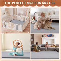 Vente en gros de tapis de sol en flanelle à mémoire de forme, antidérapant, à l'épreuve des enfants, tapis de jeu d'intérieur, tatami, facile à nettoyer