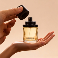 Vente chaude, flacon de parfum de luxe personnalisé en usine, nouveau design, 30 ml, 50 ml, 100 ml, flacon de parfum rond en verre avec bouchon magnétique