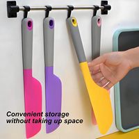Spatule large en silicone antiadhésive, flexible, résistante à la chaleur, pour étaler la crème sur les gâteaux, pour la pâtisserie, la décoration de la cuisine