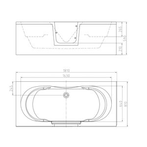 Mandrex moderno acrílico blanco ecológico independiente 1,8 m remojo asiento puerta Combo masaje 60gal + escurridor bañera - Product Image 3