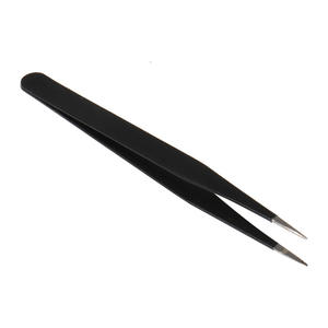 Pincettes de précision en acier inoxydable, à tête droite et coudée, pour extensions de cils, outils de réparation d'ongles, usage industriel - Product Image 2