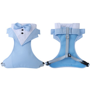 Gilet de smoking respirant pour chien, harnais anti-traction, tenue de fête avec nœud papillon - Product Image 6
