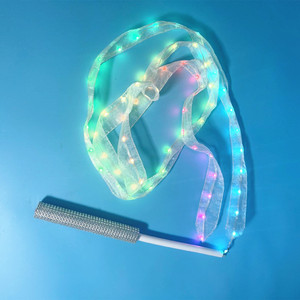 Rubans de <span class=keywords><strong>gymnastique</strong></span> lumineux colorés, rubans de <span class=keywords><strong>danse</strong></span> LED RGB lumineux, <span class=keywords><strong>ruban</strong></span> de <span class=keywords><strong>gymnastique</strong></span> <span class=keywords><strong>rythmique</strong></span> LED pour la <span class=keywords><strong>danse</strong></span> du ventre, accessoires de main - Product Image 4
