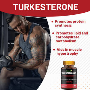 Turkesterone Capsules d'extrait de plantes Comprimés de soutien musculaire Croissance musculaire naturelle Produits de beauté pour hommes 60 unités - Product Image 5