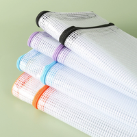 Sac de classement polyvalent personnalisé pochette en maille à fermeture éclair double couche de couleur sac de rangement de documents A4 transparent dossier en plastique pour documents