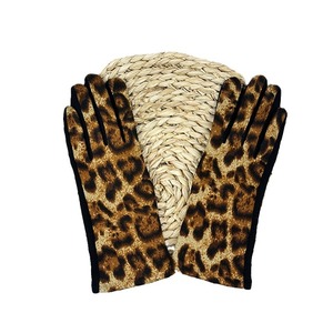 Gants chauds d'hiver MIO à imprimé léopard pour femmes, gants courts extensibles, gants tactiles pour écran, gants de conduite pour femmes, mitaines à doigts complets pour l'extérieur - Product Image 3
