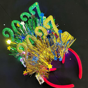 Diadema Luminosa Navideña 2027, Aro de Plástico para el Cabello, Decoración para Fiestas de Año Nuevo, Eventos de Cuenta Regresiva - Product Image 2
