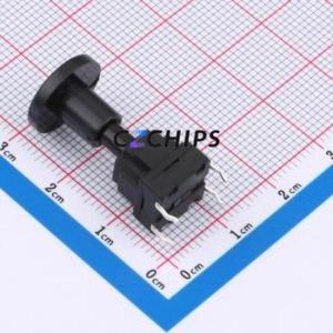 TSW10111-250B333CA-008A Tactile Switch Through hole-4P,10x10mm Switch Single Pole Single Throw Round Button 1.8N 10mm - Product Image 2