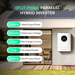 Inversor Solar Híbrido de Fase Dividida de 12KW, 48V, 120/240VAC, Onda Sinusoidal Pura, Certificado UL1741, <span class=keywords><strong>2</strong></span> Inversores con Cargador Solar MPPT - Product Image 3