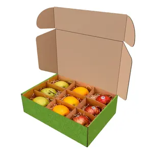 Valise de fruits agricoles Emballage en boîte Fraise Myrtille Fraîche Emballage recyclable en carton de grande capacité pour légumes