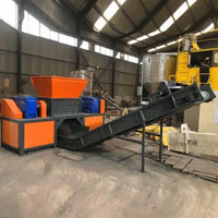 Déchiqueteuse à double arbre certifiée CE pour le recyclage des câbles et des fils de cuivre, avec convoyeur