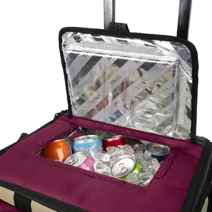 Bolsa de <span class=keywords><strong>Vino</strong></span> Portátil con Ruedas para Viajes y Picnic, Enfriador de <span class=keywords><strong>Vino</strong></span> con Aislamiento y Ruedas para Camping - Product Image 4