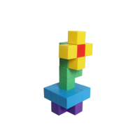40 Piezas de Cubos Magnéticos Coloridos STEM para Niños, Bloques de Construcción Magnéticos Educativos Preescolares para Niños, Juguetes de Construcción