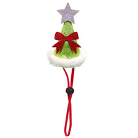 Zoyi Pet Nouveau Chapeau de Noël Festif pour Animaux de Compagnie, Réglable, en Dentelle, avec Bois de Cerf et Clochettes, Costume de Fête pour Chats et Chiens
