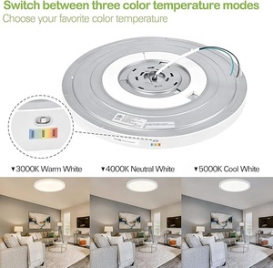 Tunable CCT <strong>Panel</strong> Ceiling <strong>Light</strong> 18Inch Dimmable <strong>Flat</strong> Slim Round Ceiling 3 Colour Surface <strong>Led</strong> <strong>Panel</strong> <strong>Light</strong>