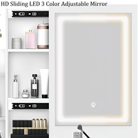 Coiffeuse à éclairage LED pour femmes et filles, ensemble table de maquillage à 5 tiroirs, étagères de rangement, coiffeuse pour chambre à coucher, fabrication personnalisée