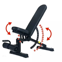 Banc de musculation pliable multifonction en fer personnalisé pour l'entraînement à domicile, équipement de fitness intérieur pour développements musculaires et sit-ups