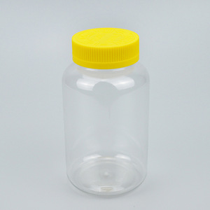 Bouteilles en plastique Senno 400/500ml avec bouchon à vis, forme cylindrique, pour emballage de vitamines, bonbons, comprimés et capsules - Product Image 3