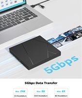 Graveur de Blu-ray externe de qualité studio 6X BD-RW USB 3.0 Type C Lecteur optique pour la production vidéo professionnelle Win Mac