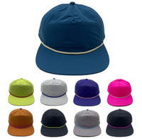 Casquette Snapback Hip Hop en Acrylique Vierge à 6 Panneaux avec Corde, Qualité Supérieure, Non Structurée, Blanche, pour Hommes et Femmes, Vente en Gros