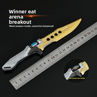 Couteau d'arène de 22cm, réplique de jeu interactive entièrement en métal, jouet anti-stress à collectionner, accessoires COSplay, cadeau pour garçon