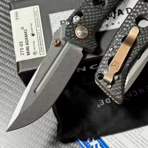 Cuchillo Plegable BM-273-03 MAGNACUT con Hoja No Ajustable, Mango de Fibra de Carbono, Punta Caída, para Camping, Bricolaje, EDC, OEM - Product Image 4