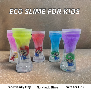Slime cristallin bicolore en forme de S avec figurine de poupée, slime sensoriel extensible pour enfants, sûr, non toxique et amusant à jouer - Product Image 3