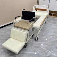 Lit de soins à domicile avec fauteuil roulant séparé, lit de transfert multifonctionnel pour personnes âgées et patients paralysés