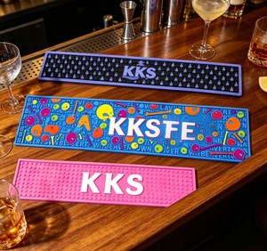 Solutions de Branding pour Distilleries et Brasseries – Tapis de Bar en PVC Bleu, Jaune, Noir, Rouge pour Vin, Bière, Cocktails avec Logo Personnalisé - Product Image 6