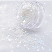 Paillettes multicolores en forme de cœur rond pour ongles, en PET, pour décoration d'ongles de Noël DIY, pour salon.