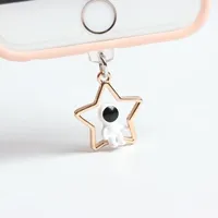 Charme anti-poussière pour port de charge, adorable bouchon anti-poussière, kawaii, prise USB type C pour iPhone, bouchon de protection pour prise jack d'écouteurs, pendentif